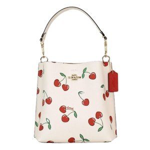 Coach Women's Mollie Bucket Bag 22 Crossbody Shoulder, Gold/Chalk Multi